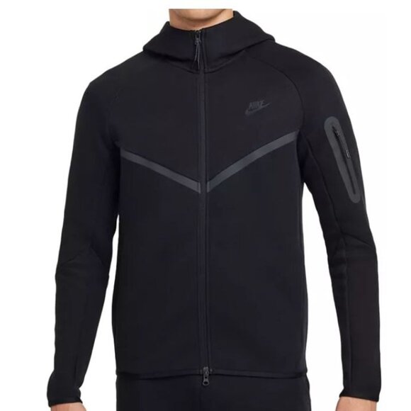 Nike Tech Windrunner NWOT Black READ Hoodie Men S Full Zip Sweatshirt Activewear - Picture 1 of 12